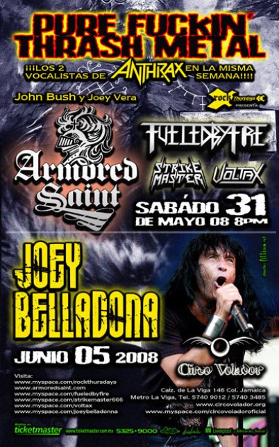 ARMORED SAINT Y JOEY BELLADONAEn México, 